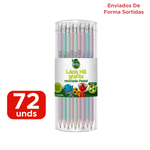 Kit Com 72 Lápis Redondo Reciclado Sortido Cores Pastel Para Escola Revenda Atacado