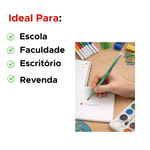 Kit Com 72 Lápis Redondo Reciclado Sortido Cores Pastel Para Escola Revenda Atacado
