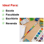 Kit 12 Lápis Grafite Tabuada HB Com Borracha Para Escola Revenda Atacado
