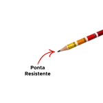 Kit 24 Lápis Grafite Tabuada HB Com Borracha Para Escola Revenda Atacado