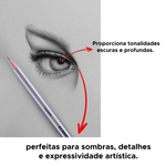 Kit 24 Lápis Grafite Classic HB Preto Acrilex Material Escolar Resistente Alta Qualidade