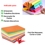 Kit 5 Folhas Placas De EVA 40cmx60cm Coloridas Para Artesanato Escola Arte