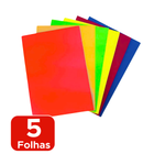 Kit 5 Folhas Placas De EVA 40cmx60cm Coloridas Para Artesanato Escola Arte