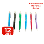 Kit Com 12 Lapiseiras 0.7mm Grip Colorida Sortida Para Escola Escritorio Revenda