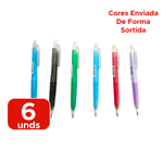 Kit 6 Lapiseiras 0.7mm Grip Sortida Para Escola Escritorio Revenda
