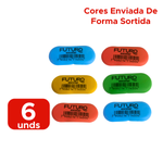 Kit Com 6 Borrachas Oval Colorida Para Escola Escritorio Revenda Sortida