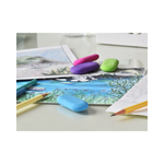 Kit Com 6 Borrachas Oval Colorida Para Escola Escritorio Revenda Sortida