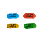 Kit Com 6 Borrachas Oval Colorida Para Escola Escritorio Revenda Sortida