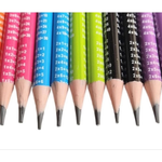 Kit 6 Lápis Grafite HB Com Tabuada Colorido Material Escolar Faculdade Escritório