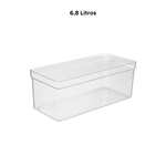 Kit Com 2 Organizadores Sem Tampa Multiuso Elegante Geladeira Dispensa Cozinha