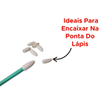 Kit 100 Borracha Branca Ponteira Para Lápis Escolar Em Atacado Para Revenda Lembrancinhas