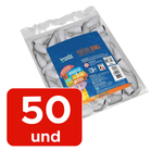 Kit 50 Borrachas Ponteira Branca Escolar Para Lápis