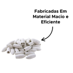 Kit 50 Borrachas Ponteira Branca Escolar Para Lápis