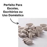 Kit 50 Borrachas Ponteira Branca Escolar Para Lápis