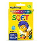 Kit com 12 Pacotes De Massinhas de Modelar Acrilex Soft 6 Cores Infantil Atóxica