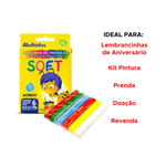 Kit 6 Pacotes De Massinhas de Modelar Acrilex Soft 6 Cores Infantil Atóxica