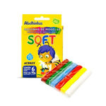 Kit 6 Pacotes De Massinhas de Modelar Acrilex Soft 6 Cores Infantil Atóxica