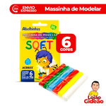 Massinha Acrilex Original 6 Cores Para Crianças