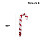 Kit Com 5 Pacotes De Enfeite Natalino Bengala Decoração Para Árvore De Natal Guirlanda Tamanho G 