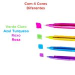 Kit 10 Pacotes Caneta Tristar Color 1.0mm 4 Cores Revenda Escolar