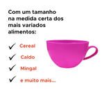 Caneca Para Cereal Plástico 500 ml Caneco Grande Para Cereais Colorida
