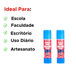 Kit Com 24 Colas em Bastão 10g Escola Revenda Atacado