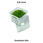 Organizador Quadrado 2,8L Com Tampa Multiuso Para Geladeira