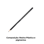 Kit Com 72 Lápis Grafite HB Sextavado Preto Sem Borracha Onda