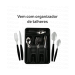 Jogo De Talheres Inox Faqueiro Porta Talher Com 25 Peças De Plástico Inox Conjunto Faqueiro Com Porta Garfos Facas 