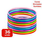 Kit Com 36 Bambolês Multicoloridos 50cm Para Crianças Festas Aniversario Presente Sortido