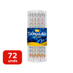 Kit Com 72 Lápis Grafite Tabuada HB Com Borracha Para Escola Revenda Atacado