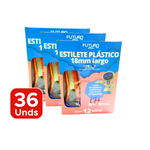 Kit Com 36 Estiletes Grande 18mm Largo Retrátil Artesanato Profissional