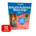 Kit Com 12 Estiletes Grande 18mm Largo Retrátil Artesanato Profissional