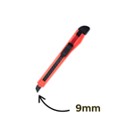 Kit 12 Estiletes Pequeno 9mm Retrátil Fino Plástico Aço Para Escola Escritório Artesanato Colorido