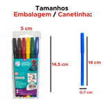 Kit 36 Canetinha Hidrocdor 6 cores Para Escola Arte Pintura