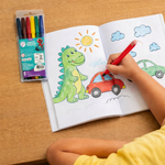 Kit 36 Canetinha Hidrocdor 6 cores Para Escola Arte Pintura