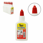 Kit Com 6 Colas Branca 40g Material Escolar Lavável Bico Dosador Para Artesanato