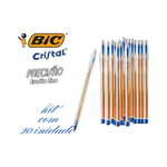 Kit Com 20 Canetas Bic Cristal Cor Azul, Preta Ou Vermelho Para Escritorio Para Escola