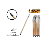 Kit Com 20 Canetas Bic Cristal Cor Azul, Preta Ou Vermelho Para Escritorio Para Escola