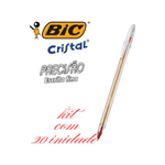 Kit Com 20 Canetas Bic Cristal Cor Azul, Preta Ou Vermelho Para Escritorio Para Escola