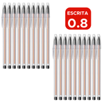 Kit Com 20 Canetas Bic Cristal Cor Azul, Preta Ou Vermelho Para Escritorio Para Escola