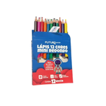 Kit Com 15 Pacotes De Mini Lapis de Cor 12 Cores Para Lembrancinhas de Festas Escolas Revenda