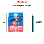 Kit Com 15 Pacotes De Mini Lapis de Cor 12 Cores Para Lembrancinhas de Festas Escolas Revenda
