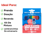Kit com 6 Pacotes De Mini Lapis de Cor 12 Cores Para Lembrancinhas Escolas