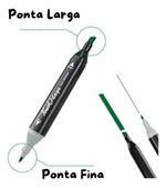 Kit Com 24 Canetinhas De Ponta Dupla Conjunto De Canetas Pintura