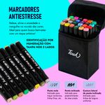 Kit Com 24 Canetinhas De Ponta Dupla Conjunto De Canetas Pintura