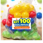 Kit 100 Bolinhas Colorida Infantil Piscina Casinha 