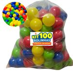 Kit 100 Bolinhas Colorida Infantil Piscina Casinha 
