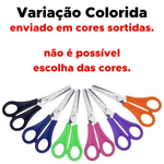 Kit Com 6 Tesouras Escolar Pequena Sem Ponta Infantil Para Estojo Cores Sortidas