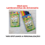 Kit 24 Caixas De Giz De Cera Fino Estojos com 6 Cores Para Lembrancinhas Festas